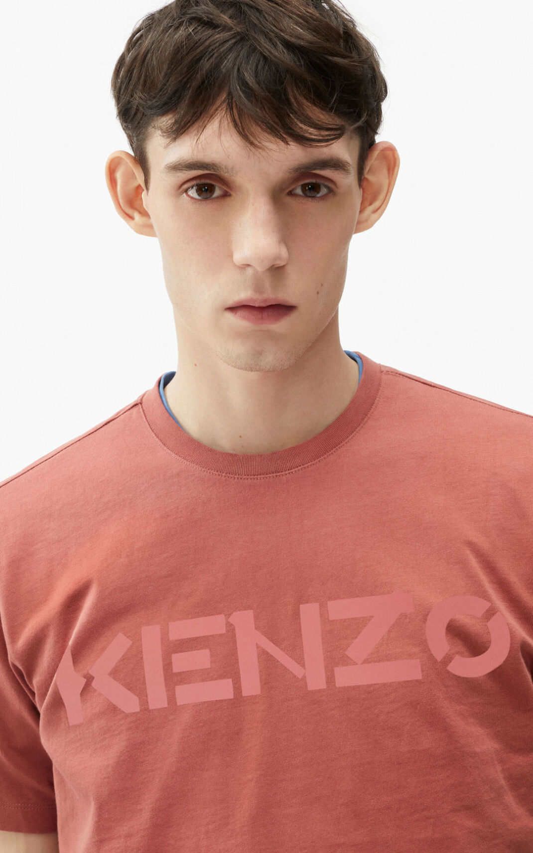 Kenzo Logo T-shirts Herre - MørkeLyserød DK-214455